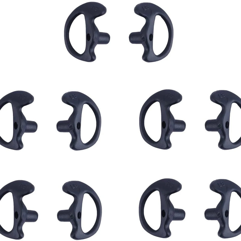 Lot 5 Pair White Silicone Earmold Earbud for Universal Walkie Talkie Radio Air Acoustic Coil Tube Earpiece Headphone S/M/L Size