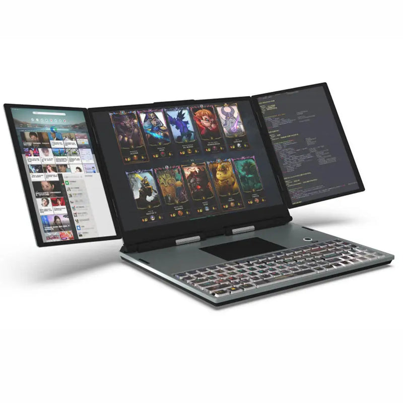 RAM 16G ROM 128G-1TB 16inch+10.5" +10.5" Three Screen Syncretism i5-1235U ultra Slim Aluminum Mechanical Backlit Keyboard LAPTOP
