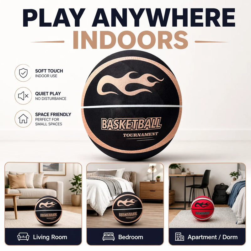 Fabric Cover Silent Basketball Size3 5 7 Quiet Indoor | SAMAG