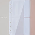 A5A6  5Pcs Binder Zipper Folders For 6-Ring Notebook Binder Transparent Loose Leaf Document Filing Bags
