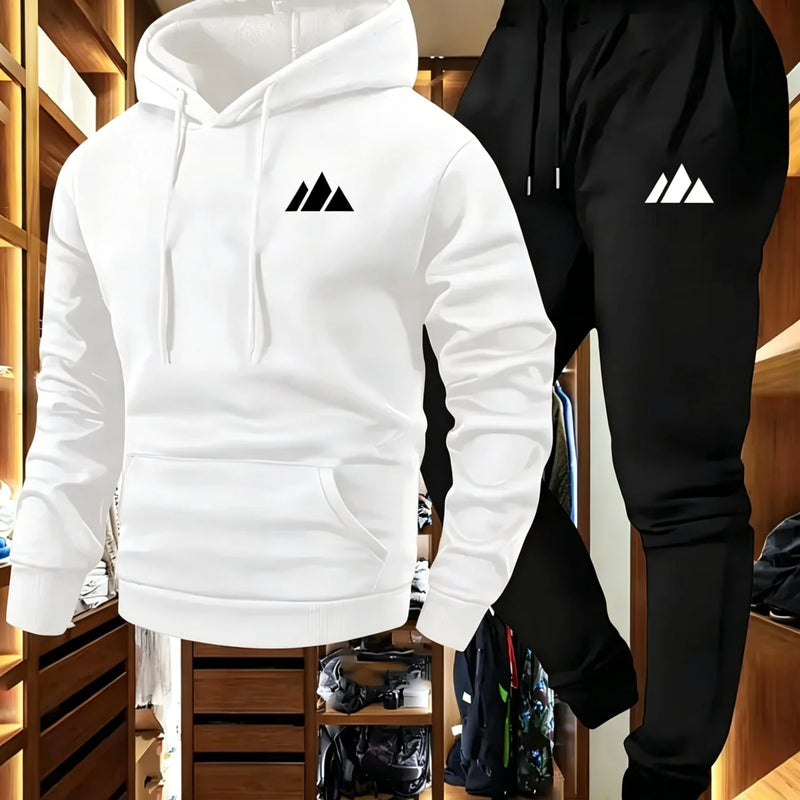 Men's Printed Pullover Hoodie Sweatpants Streetwear | SAMAG