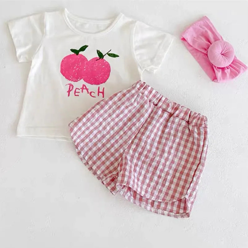 Fashion Baby Girl's Short Sleeve Suit Fruit Print Sets | SAMAG