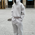 Solid Couple's Hooded Sweatshirt Casual Loose Sweatpants | SAMAG