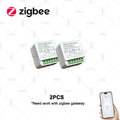 Zigbee 3.0 Mini Smart Switch 16A 2 Way Control Relay Breaker Home Automation DIY Module Light Switches Need Gateway Support Z2M