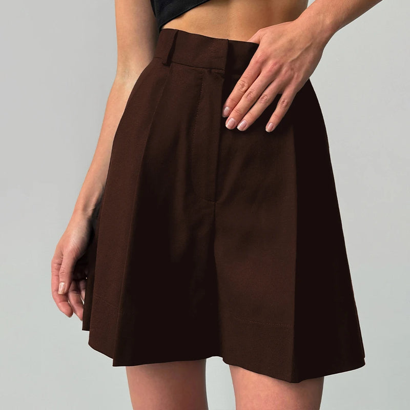 Wolfeel Women's High Waisted Shorts with European - View 10 | SAMAG