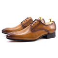 Classic Business Shoes Men Oxford Derby Genuine Leather Pointed Toe Fashion Lace Up High Quality Office Wedding Formal Shoe Male