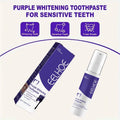 Purple whitening toothpaste, deep cleaning, stain removal, fresh breathing, daily household essential oral care, 30ml