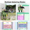 WiFi Water Timer 2 Zone Solar Power Smart Tuya Garden Automatic Irrigation Watering System Flow Meter Drip Sprinkler Controller
