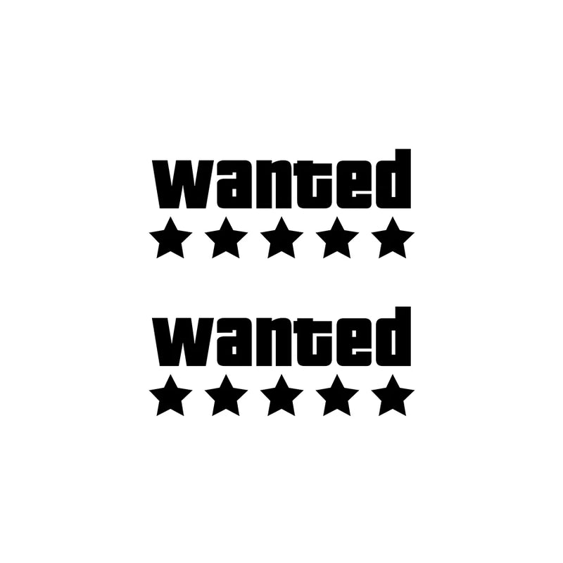 WANTED Motorcycle Sticker Vinyl Waterproof Decal Adaptable Motorcycle / Body / Helmet Motorcycle Decoration Accessories