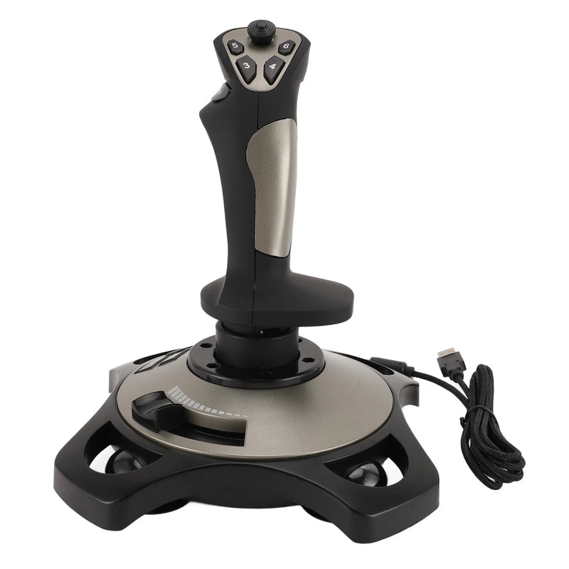 PC Flight Joystick Wired Flight Stick Flight Simulator Control Joystick with Vibration Function Throttle Control for PC Laptop