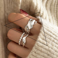 VENTFILLE 925 Sterling Silver Bow Tie Open Finger Ring For Women Gift Cute Design Fashion Jewelry Gift Wholesale