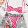 XS - XL Flowers Printed High Leg Cut Bikini Female | SAMAG