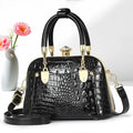 2025 New Luxury Handbags Women Bags Designer Crocodile Pattern Ladies Boston Shoulder Bag High Quality Womens Casual Tote Bag