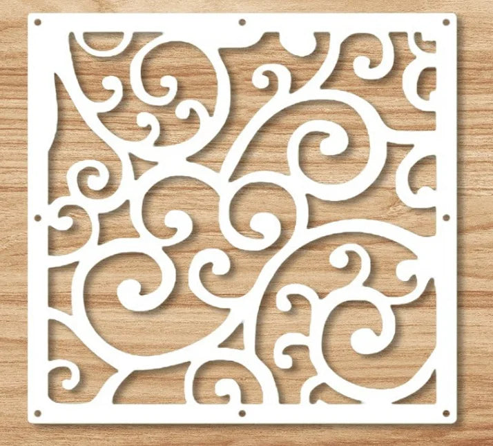 12 PCS Hanging Room Divider Decorative Thick Wall Screen Panels Floral Carving Pattern Hollow Out Design for Bedroom Living Dini