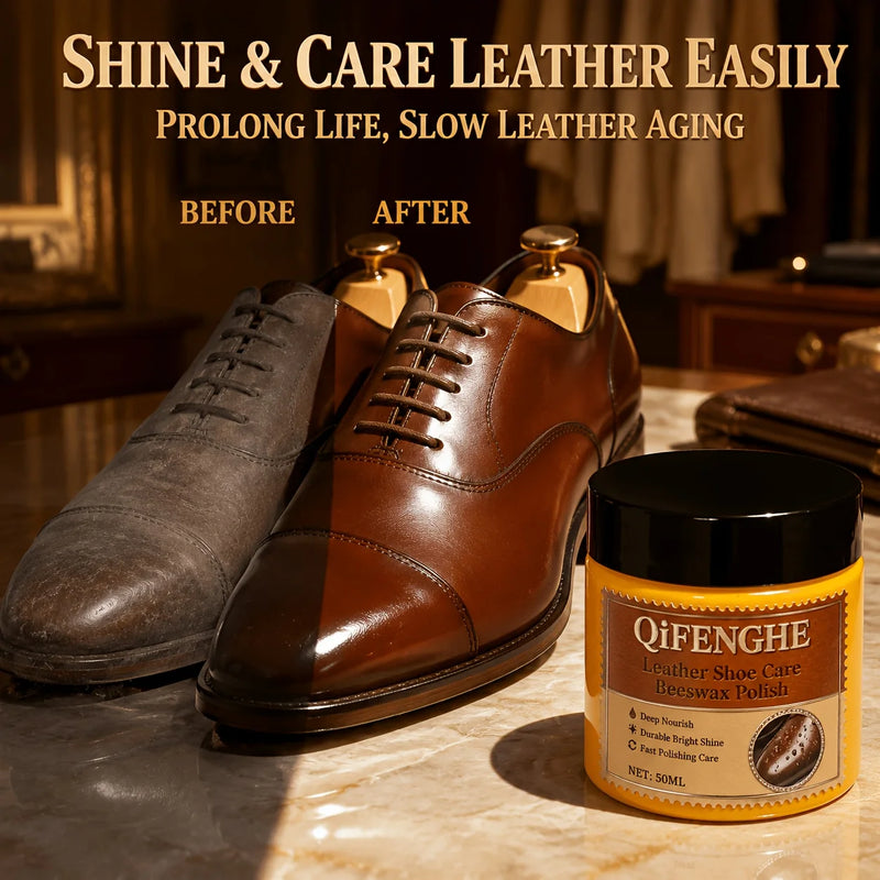 Leather Shoe Care Beeswax Cream Deep Hydrate Dull Footwear Produce Long Lasting Shine Fast Buffing Leather Renovate Polish