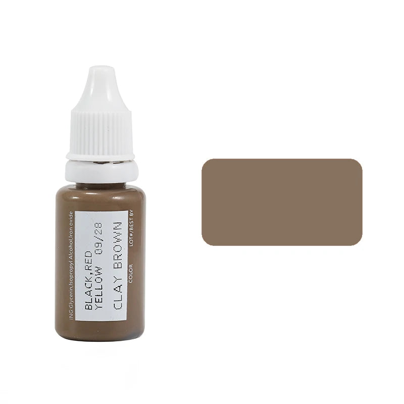 15ml Permanent Makeup Ink Color Natural Eyebrow Lips Dye Tattoo Ink Microblading Pigments For Body Beauty Tattoo Art Supplies