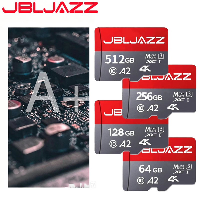 High-Speed Memory Card A2 U3 4K Micro TF SD Card 64GB 128GB 256GB 512GB C10 for UAV Phone Nintendo Switch