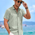 Men's Fashion Casual Solid Color Shirt Pullover Button | SAMAG