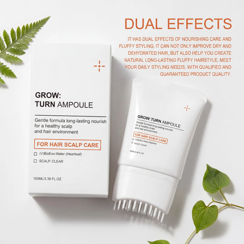 Volumizing Hair Serum Deep Nourish Care Repair Damaged Hair Roots Improve Scalp Environment Scalp Massager With Built-In Brush