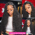 13x6 Glueless 250 Density Brazilian Deep Wave Curly HD Lace Frontal Human Hair Wig For Women Preplucked Best Hair Water Wig