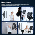 AMBITFUL Quick-setup Q1 30cm Softball & 45cm Bounce Softbox,mini Bownes For YN150/Forze60,GODOX MOUNT For ML100 ML150 AD300PRO