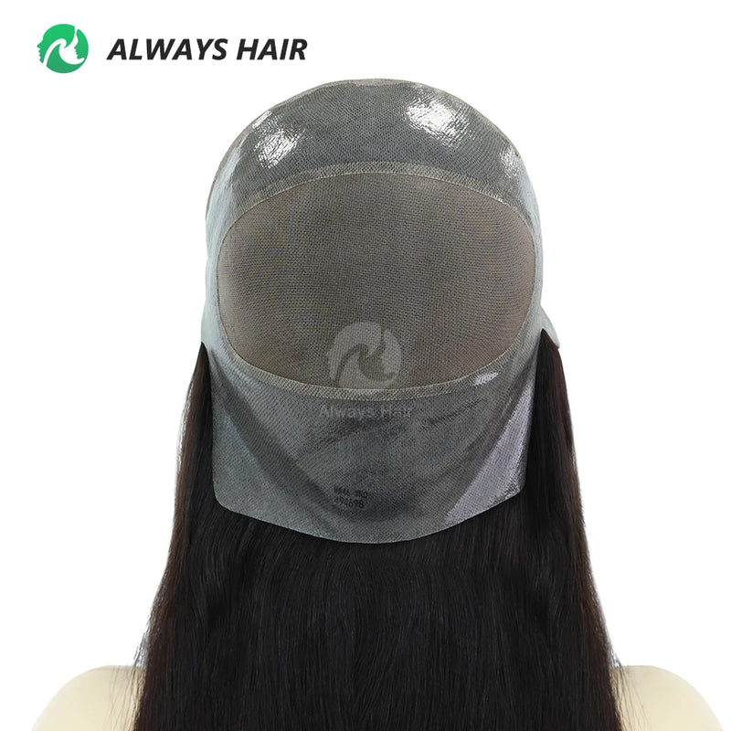 MW46 - 16" Lace Front Natural Hair Wig Chinese Human Hair Full Head Wigs for  Women