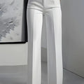 New Women's High - Waisted Draped Straight - Cut Suit Pants - View 8 | SAMAG