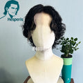 Hesperis Lace Front Human Hair Wig For Men Brazilian Remy 13x6 Deep Part Short Pixie Cut Wig For Male Pre Plucked Bang Wigs