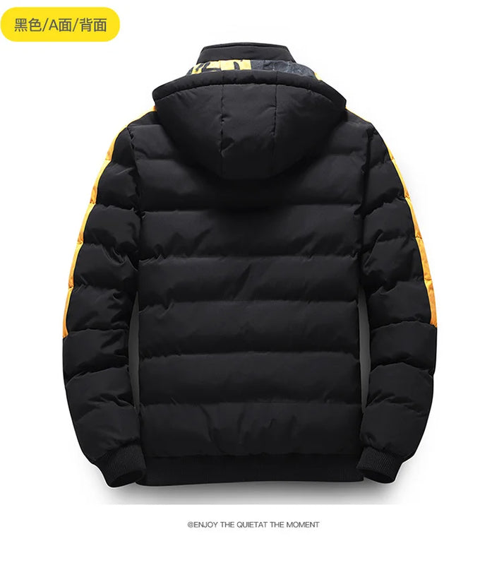2025 Winter new style Men's Thick Men Warm Parka Jackets Casual Men's Outwear Coats Hooded Windbreak Cotton Padded Down Jacket