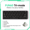 Akko MonsGeek FUN60 Mechanical Keyboard Magnetic Switch 60% Gaming Keyboards Rapid Trigger 0.01mm 8K ARGB HE/TMR Custom Keyboard