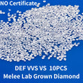 1 Carat 0.9mm ~ 3.0mm Round Melee Lab Grown Diamonds Brilliant Full Cut DEF VVS-VS Loose Lab Created Diamond Wholesale