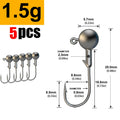 5pcs 1g 2g 3g 4g 5g 10g 20g 22g 25g 28g crank Jig head hook fishing hook head Jig lure hard bait soft worm jig hook for fishing