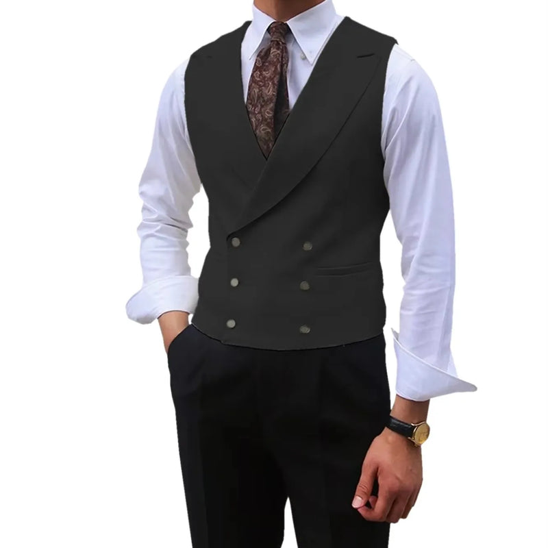 Fashion Solid Vests for Men Casual Style Sleeveless Male Fashion Waistcoat 1 Piece Slim Fit Beach Prom Party Suits Vest