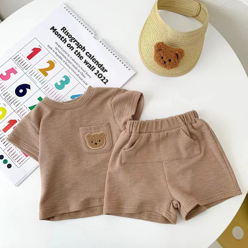 Solid Color Tracksuits Children Fashion Casual Short | SAMAG