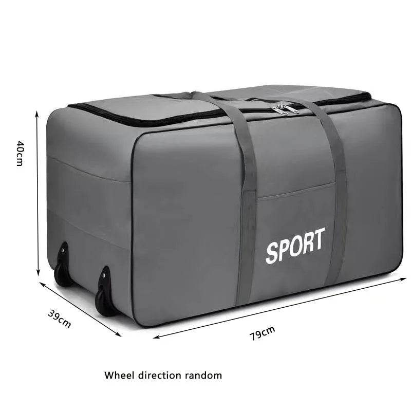 Foldable Wheel Bags Luggages Storage Bag with Wheels Large Capacity Carry On Luggage Carrier Expandable Trolley Suitcase