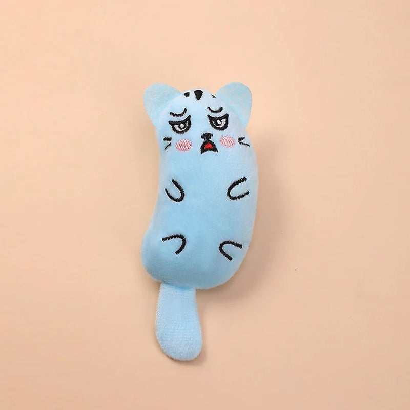 Cartoon cat and dog shaped toys, bite-resistant puppy plush dolls cat self-entertainment teeth grinding and cleaning interactiv