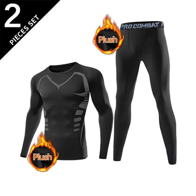 New men training sets, 2 elastic warm clothes, the gym | SAMAG