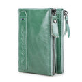 CONTACT'S Fashion Genuine Leather Women Wallet Bifold Card Holder Coin Purse Small Women's Purse Money Clip Men Pocket Wallets