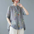Summer ort Sve Cotton Linen Loose Fit Slimming Belly Covering Thin irt for plus Size Women Middle-Aged Mothers