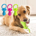 Squeaky Bell TPR Dog Pacifier Toy, Safe Non-Toxic Durable Teething Chew, Gum-Friendly Calming Soothing Dental Cleaning for Puppy Teething Period Daily Play Home Alone Puppies Small Medium Dogs Pet Squeaky Molar Chew Accessory
