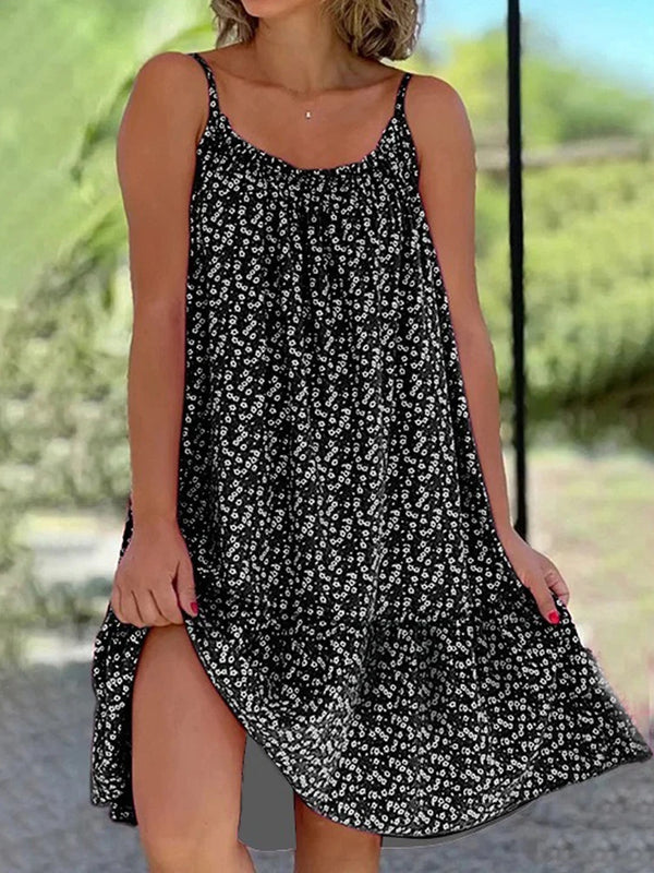 Summer Large Swing Strap Dress European American Leisure - View 3 | SAMAG
