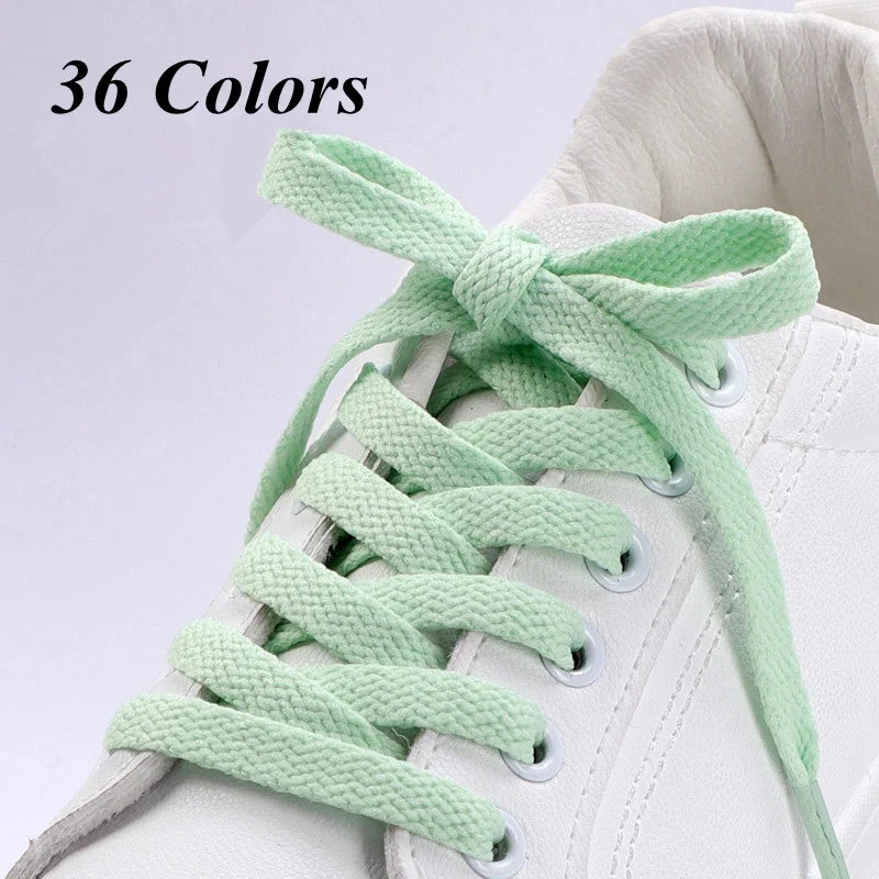 Flat AF1 Sneakers Shoelaces Canvas Basketball Shoelace Black White Color Classic Shoes laces 36colors Shoe Lace Accessories