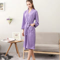 Men's and Women's Universal Waffle Seven-Sleeve Lightweight Long Bathrobe for Hotels, Soft and Breathable, Couple's Homewear