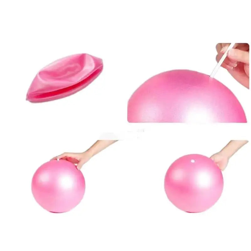 25cm Explosion Proof PVC Mini Yoga Ball Anti-Burst Straw Pilates Ball Small Fitness Training Pose Ball Portable Soft Exercise Ba