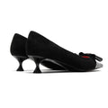 CHCH Women's Business High Heels New Black Simple and Comfortable Low Heel Pointed Women's Shoes 5cm