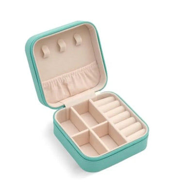 Mini Jewelry Travel Case Small Portable Jewellry Organizer Box Display Storage for Rings Earrings Necklaces Gifts | SAMAG