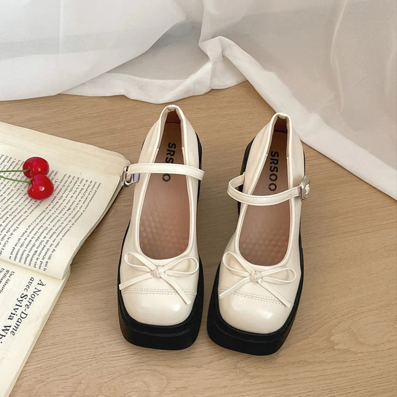 Platform High High Women Mary Jane Shoes Fashion Banquet Party Pumps Spring Autumn Women's Dress Black y2k Heels Shoes