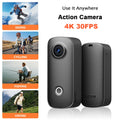 SJCAM C100 Pro Thumb Action Camera 4K/30fps Stable Wireless Connection Mini Camera for Cycling Vlogging Daily Recording