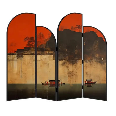 Traditional hand-painted lacquer painting entrance living | SAMAG