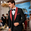 ULBYANRY Mens 3-Piece Suit Set (Jacket Vest Pants) Formal Business Tuxedo XXS-7XL Tailored Party Prom Wedding Suits